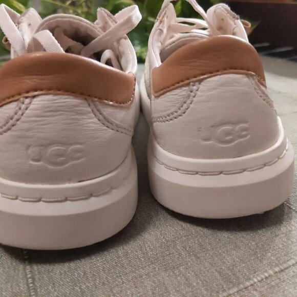 UGG Women's Alameda Leather Sneakers - Bright White - Size 6 - Picture 3 of 8